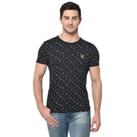 Vimal Jonney Round Neck Black T-shirt For Men's