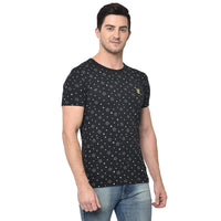 Vimal Jonney Round Neck Black T-shirt For Men's