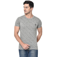 Vimal Jonney Round Neck Grey T-shirt For Men's