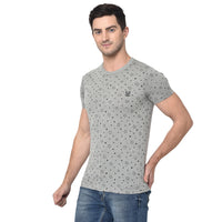 Vimal Jonney Round Neck Grey T-shirt For Men's