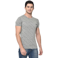 Vimal Jonney Round Neck Grey T-shirt For Men's