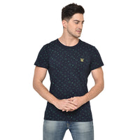 Vimal Jonney Round Neck Dark Blue T-shirt For Men's