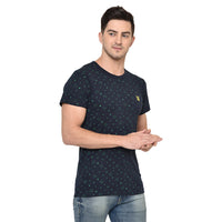 Vimal Jonney Round Neck Dark Blue T-shirt For Men's