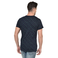 Vimal Jonney Round Neck Dark Blue T-shirt For Men's