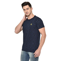 Vimal Jonney Round Neck Dark Blue T-shirt For Men's