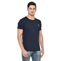 Vimal Jonney Round Neck Dark Blue T-shirt For Men's