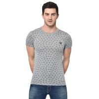 Vimal Jonney Round Neck Grey T-shirt For Men's