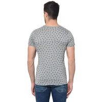 Vimal Jonney Round Neck Grey T-shirt For Men's