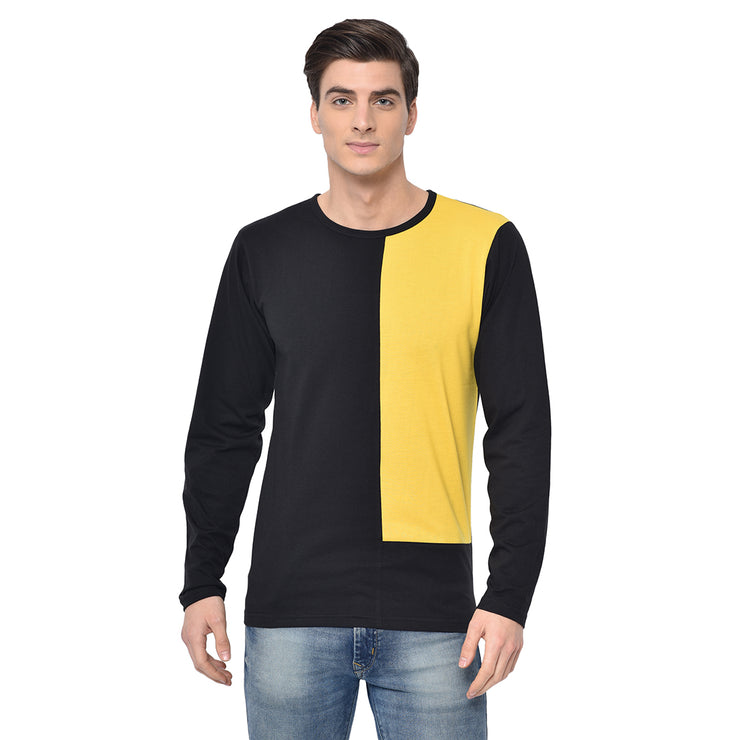 Vimal Jonney Full Sleeve Yellow T-shirt For Men's - Vimal Clothing store