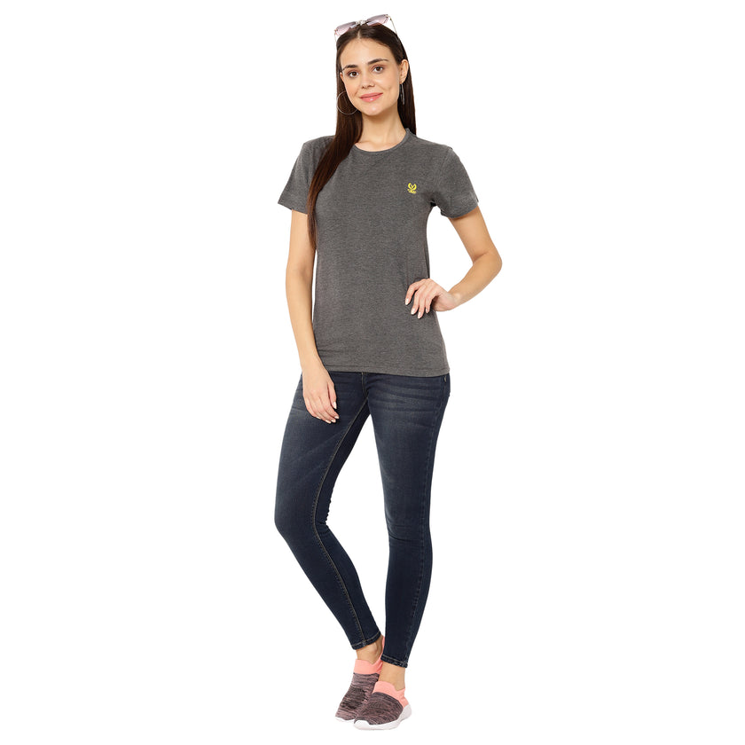 Vimal Jonney Grey Color T-shirt For Women