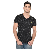 Vimal Jonney Round Neck Black T-shirt For Men's