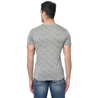 Vimal Jonney Round Neck Grey T-shirt For Men's