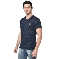 Vimal Jonney Round Neck Dark Blue T-shirt For Men's