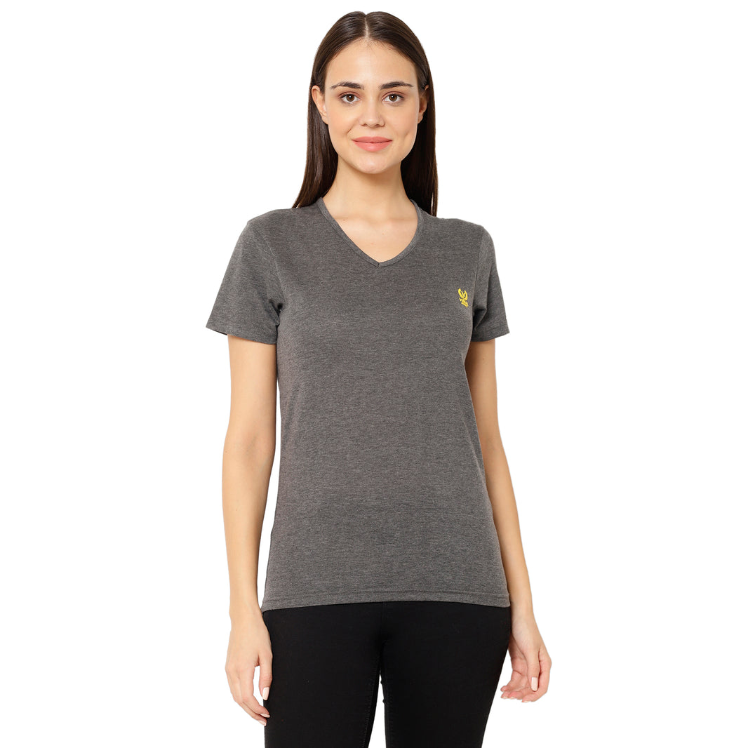 Vimal Jonney Grey Color T-shirt For Women