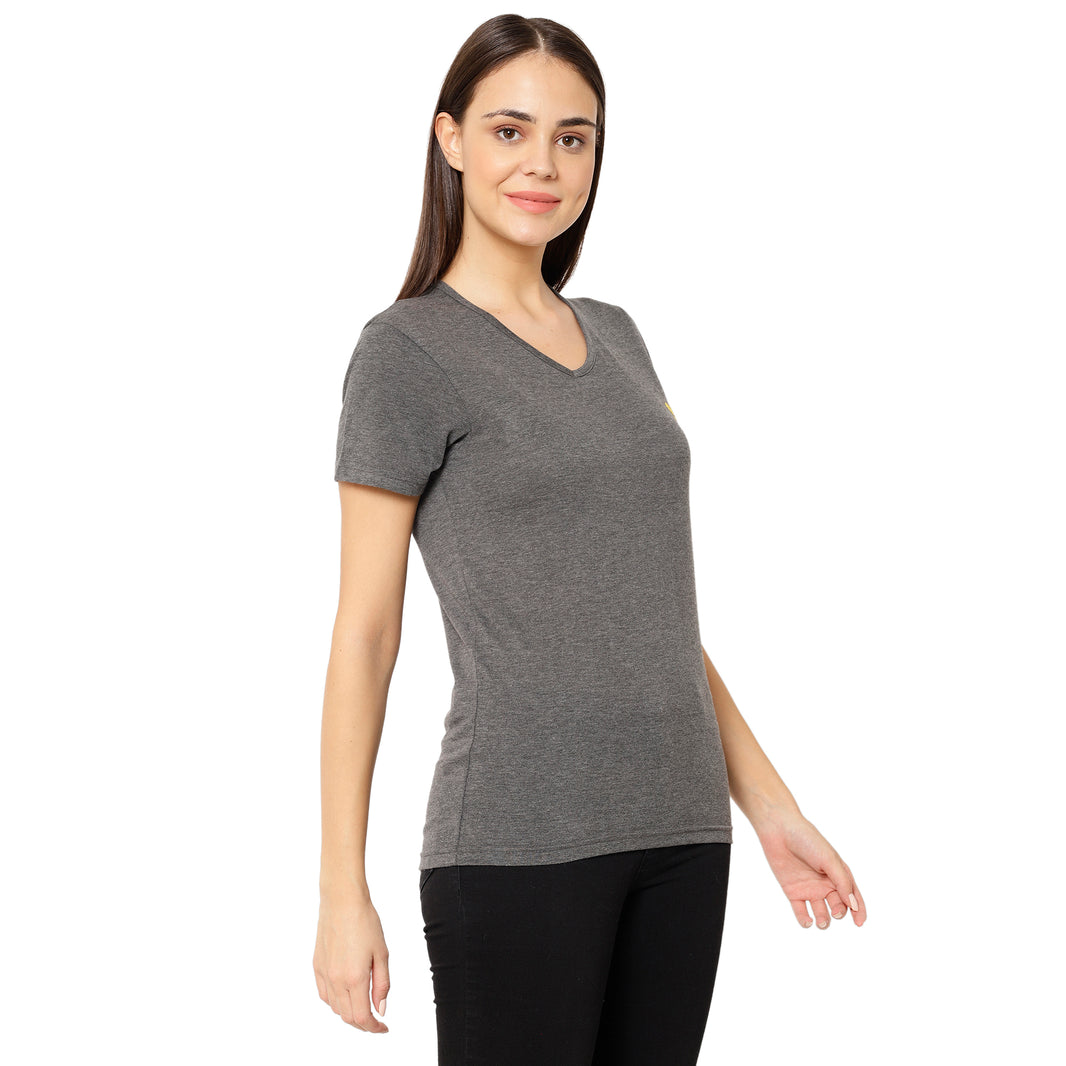 Vimal Jonney Grey Color T-shirt For Women