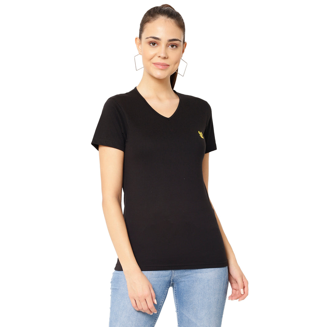 Vimal Jonney Black Color T-shirt For Women