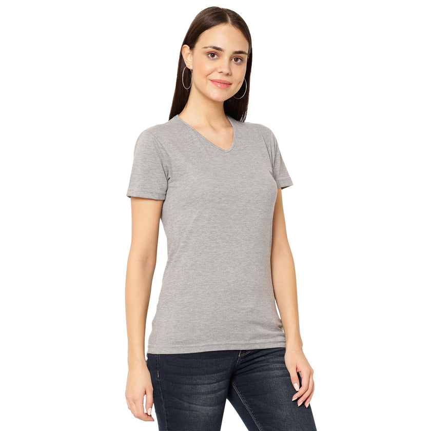 Vimal Jonney Silver Color T-shirt For Women